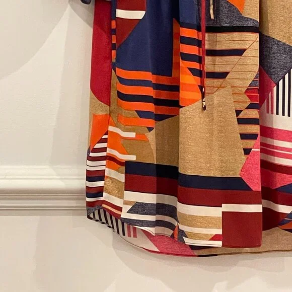 Diane Von Furstenberg Multicolor Geometric Print Freya Dress - Picture 5 of 6